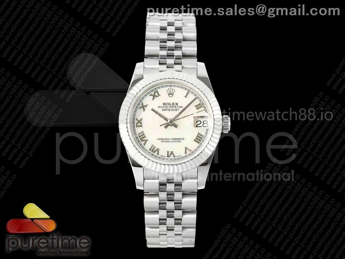 GMF 롤렉스 데이저스트 레이디 31미리 자개로만다이얼 쥬빌레브레이슬릿  DateJust 31 278274 SS GMF 1:1 Best Edition 904L Steel White MOP Roman Dial on Jubilee Bracelet A2824