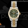 GMF 롤렉스 데이저스트 레이디 31미리 옐로우골드콤비 그린다이얼 쥬빌레브레이슬릿  DateJust 31 278273 SS/YG GMF 1:1 Best Edition 904L Steel Green Stick Dial on Jubilee Bracelet A2824
