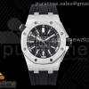 APSF 오데마피게 로얄오크 오프쇼어 다이버 15703 블랙다이얼 블랙러버스트랩 Royal Oak Offshore Diver 15703 APSF 1:1 Best Edition Black Dial on Black Rubber Strap A3120 Super Clon