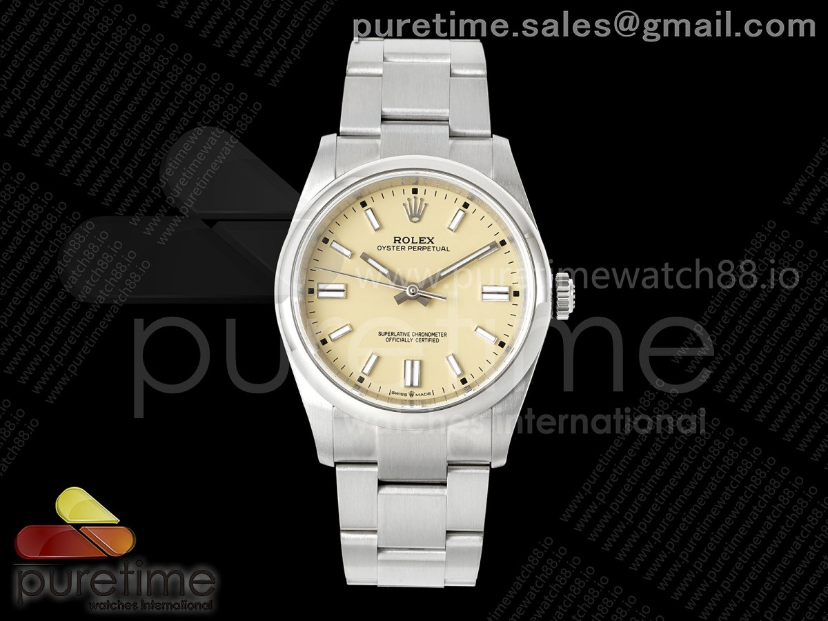 KRF 롤렉스 오이스터 퍼페츄얼 36미리 2025크림다이얼 스틸브레이슬릿 Oyster Perpetual 126000 36mm KRF 1:1 Best Edition 904L Steel 2025 Cream Dial VR3230