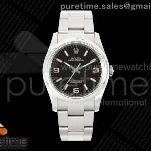 KRF 롤렉스 구오이스터 퍼페츄얼36 블랙다이얼 스틸브레이슬릿 Oyster Perpetual 36 116000 KRF 1:1 Best Edition Black/Pink Dial on SS Bracelet VR3130