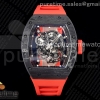 BBRF V2 리차드밀 RM055 NTPT 레드스켈레톤다이얼 레드러버스트랩 RM055 NTPT BBR Best Edition Skeleton Black Dial on Red Rubber Strap Clone RMUL2 V2