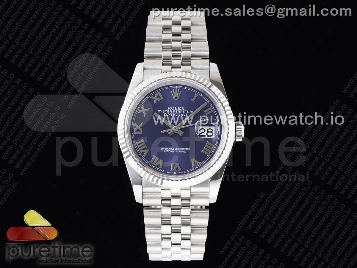 GMF V2 롤렉스 데이저스트36 블루로만다이얼 스틸브레이슬릿 DateJust 36 SS 126234 JDF 904L Steel Blue Dial Roman Markers on Jubilee Bracelet V2