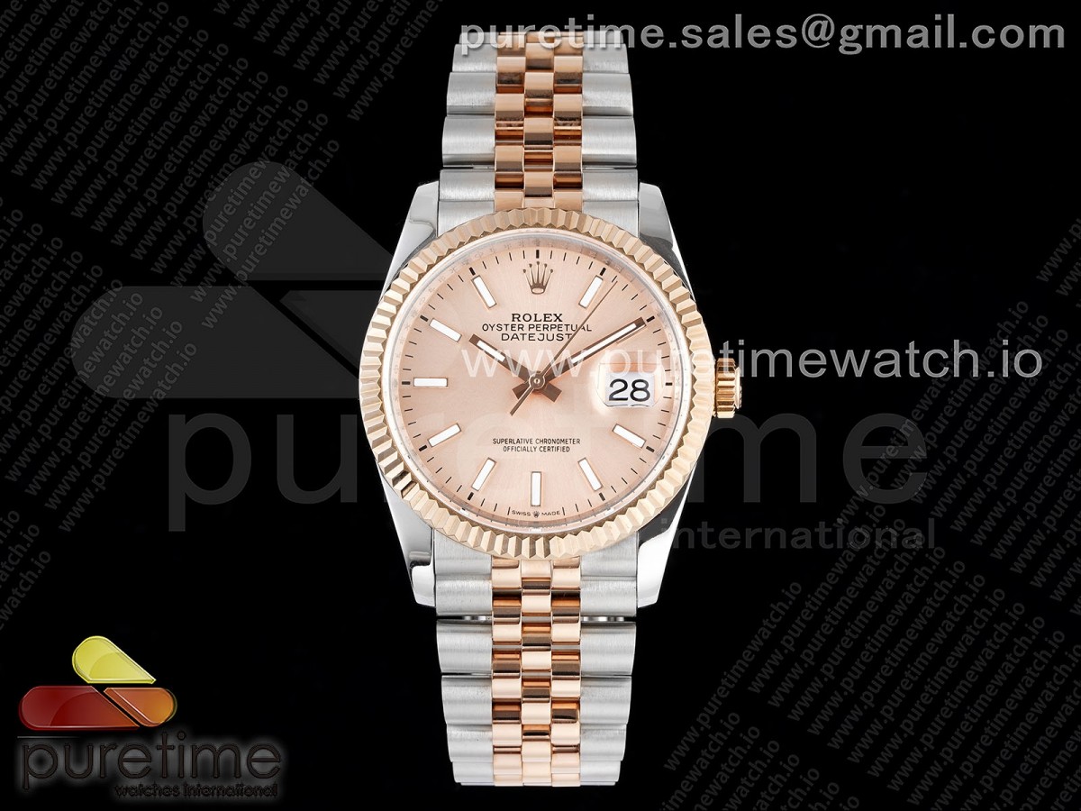 GMF V2 롤렉스 데이저스트36 로즈골드콤비 로즈골드다이얼 스틸브레이슬릿 DateJust 36 SS/RG 126231 JDF RG Plated 904L Steel RG Dial Stick Markers on Jubilee Bracelet V2