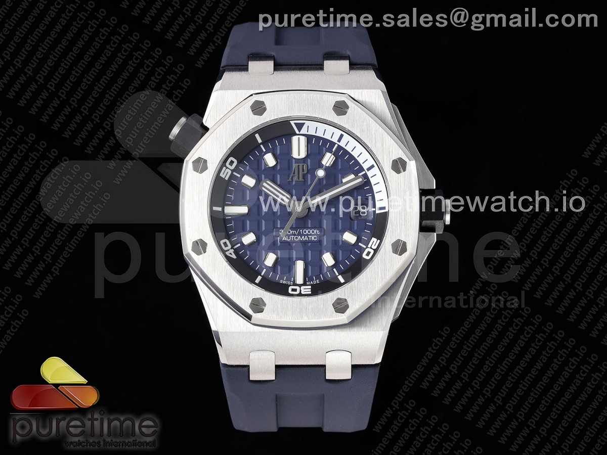 ZF 오데마피게 로얄오크 오프쇼어 다이버 15720 블루다이얼 블루러버스트랩 Royal Oak Offshore Diver 15720 SS ZF 1:1 Best Edition Blue Dial on Blue Rubber Strap A4308