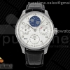 APSF IWC 포르투기저 퍼페츄얼캘린더 화이트다이얼 블랙가죽스트랩 Portugieser Perpetual Calendar SS 5033 APSF 1:1 Best Edition White Dial on Black Leather Strap A52610 Clone
