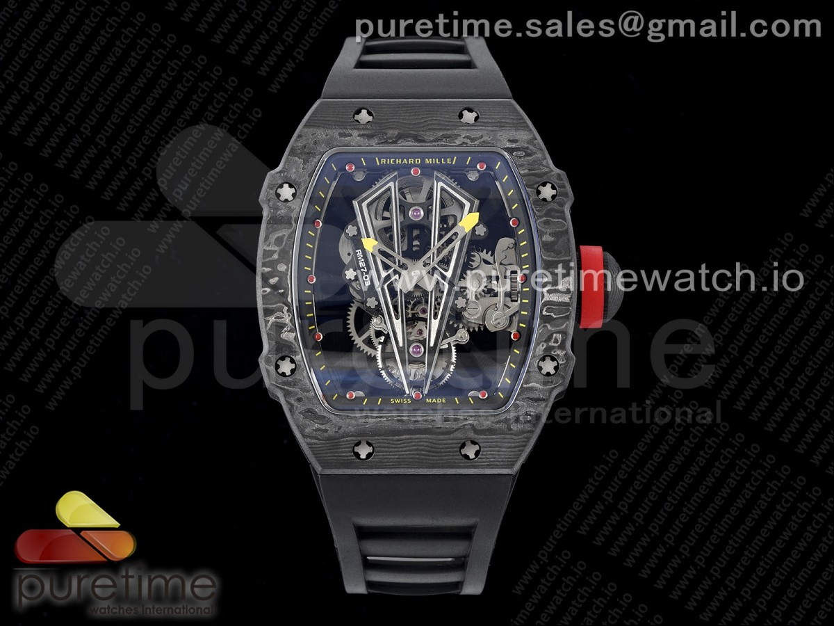 RMF 리차드밀 RM027-03 NTBT 리얼 뚜르비옹 스켈레톤다이얼 블랙러버스트랩 RM027-03 NTPT Real Tourbillon RMF Best Edition Skeleton Dial on Black Rubber Strap