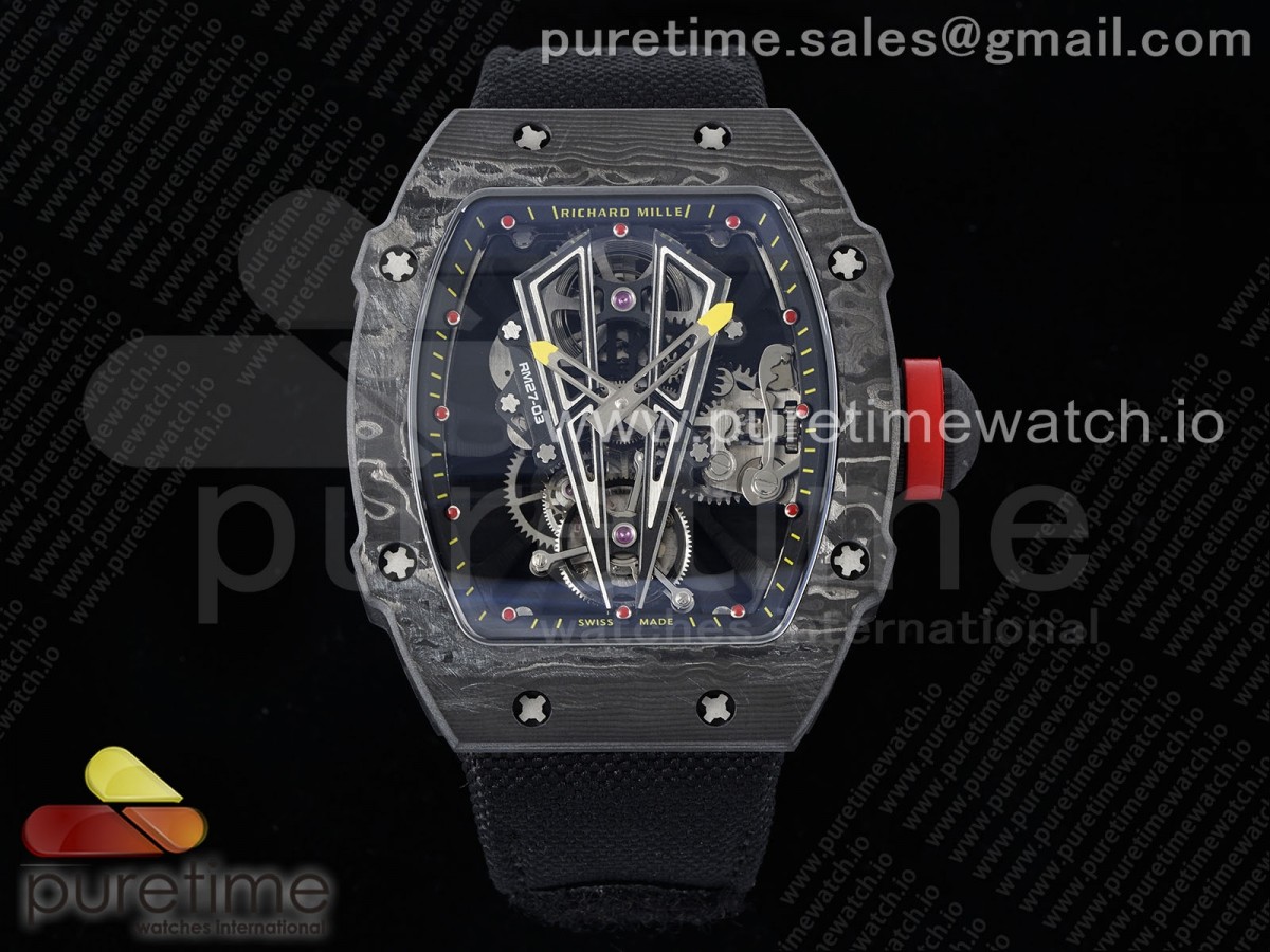 RMF 리차드밀 RM027-03 NTBT 리얼 뚜르비옹 스켈레톤다이얼 블랙나일론스트랩 RM027-03 NTPT Real Tourbillon RMF Best Edition Skeleton Dial on Black Nylon Strap