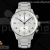 ZF IWC 포르투기저 크로노 IW3716 화이트다이얼 스틸브레이슬릿 Portuguese Chrono IW3716 ZF 1:1 Best Edition White Dial on SS Bracelet A69355