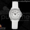 PPF 파텍필립 아쿠아넛 5267 다이아베젤 화이트다이얼 화이트러버스트랩 Aquanaut 5267 SS PPF 1:1 Best Edition White Textured Dial on White Rubber Strap Ronda Quartz