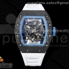 RMF 리차드밀 RM055 NTPT 블루스켈레톤다이얼 화이트러버스트랩  RM055 NTPT RMF Best Edition Skeleton Blue Dial on White Rubber Strap Clone RMUL2
