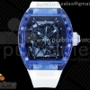 RMF 리차드밀 RM035 트랜스페런트 블루투명케이스 스켈레톤다이얼 투명러버스트랩 RM035 Blue Transparent RMF Best Edition Skeleton Dial on Translucent Rubber Strap Clone RMUL2