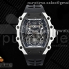 RMF 리차드밀 RM21 뚜르비옹 화이트쿼츠 파이버블랙카본 블랙러버스트랩 RM21 Tourbillon White Quartz Fiber Black Carbon RMF Best Edition on Black Rubber Strap