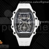 RMF 리차드밀 RM21 뚜르비옹 화이트쿼츠 파이버블랙카본 화이트러버스트랩 RM21 Tourbillon White Quartz Fiber Black Carbon RMF Best Edition on White Rubber Strap