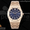 IPF 오데마피게 로얄오크 15400 로즈골드 블루다이얼 스틸브레이슬릿 Royal Oak 41mm 15400 RG IPF 1:1 Best Edition Blue Textured Dial on RG Bracelet SA3120 Super Clone