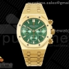 IPF 오데마피게 로얄오크 크로노 옐로우골드 26331 그린다이얼 스틸브레이슬릿  Royal Oak Chrono 26331 YG IPF 1:1 Best Edition Green Dial on YG Bracelet A7750