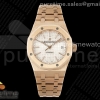 IPF 오데마피게 로얄오크 37미리 15450 로즈골드  화이트다이얼 스틸브레이슬릿 Royal Oak 37mm 15450 RG IPF Best Edition White Dial on RG Bracelet SA3120 Super Clone