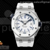 IPF 오데마피게 로얄오크 오프쇼어 다이버 15710 화이트다이얼 화이트러버스트랩 Royal Oak Offshore Diver 15710 IPF 1:1 Best Edition White Dial on White Rubber Strap SA3120 Super Clone