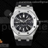 IPF 오데마피게 로얄오크 오프쇼어 다이버 15710 블랙다이얼 블랙러버스트랩 Royal Oak Offshore Diver 15710 IPF 1:1 Best Edition Black Dial on Black Rubber Strap SA3120 Super Clone