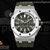 IPF 오데마피게 로얄오크 오프쇼어 다이버 15710 그린다이얼 그린러버스트랩  Royal Oak Offshore Diver 15710 IPF 1:1 Best Edition Green Dial on Green Rubber Strap SA3120 Super Clone