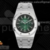 IPF 오데마피게 로얄오크 15202 그린다이얼 스틸브레이슬릿 Royal Oak 39mm 15202 SS IPF 1:1 Best Edition Green/Black Dial on SS Bracelet A2121