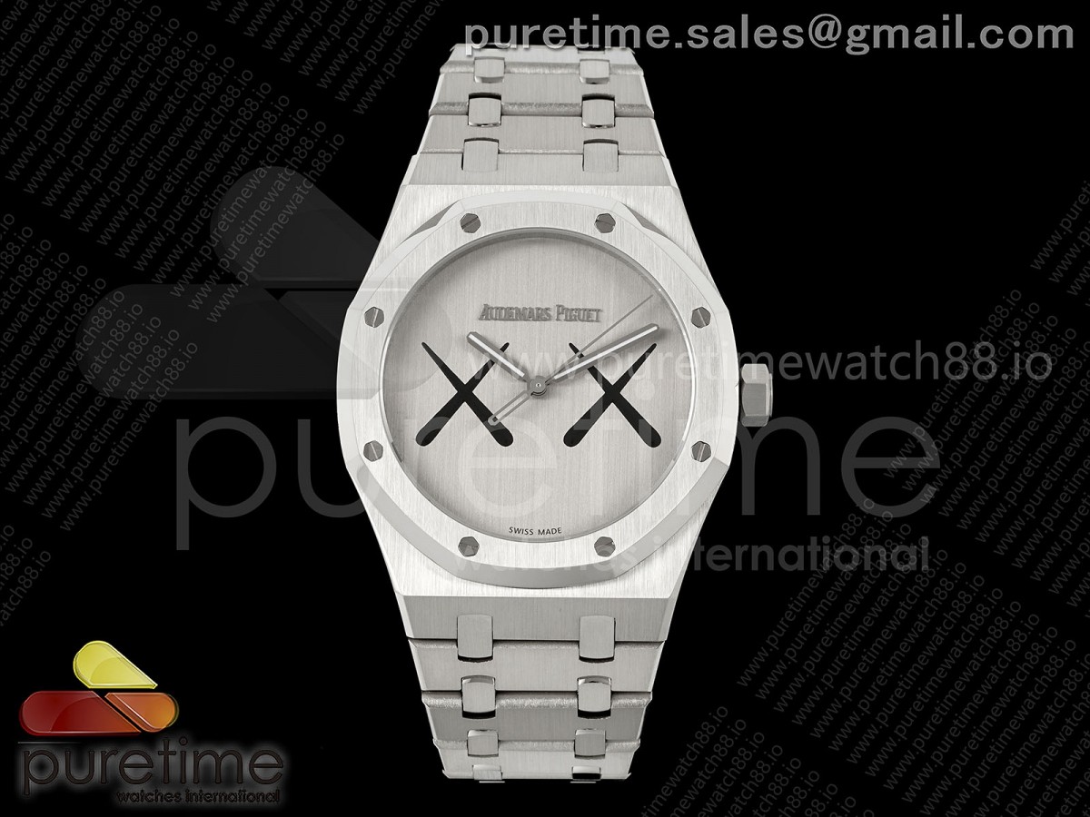 IPF 오데마피게 로얄오크 15500 KAWS다이얼 스틸브레이슬릿  Royal Oak 41mm 15500 SS IPF 1:1 Best Edition KAWS Dial on SS Bracelet SA4302 Super Clone