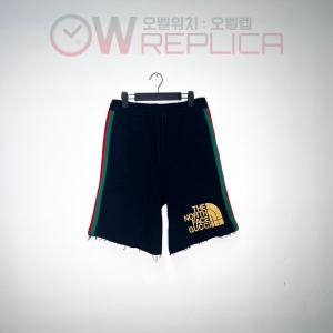 GOD공장 구찌 x 노스페이스 옆라인삼선 반바지