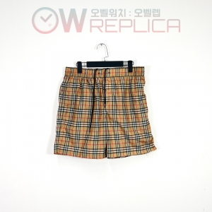 GOD공장 버버리 클래식체크 스트링 반바지