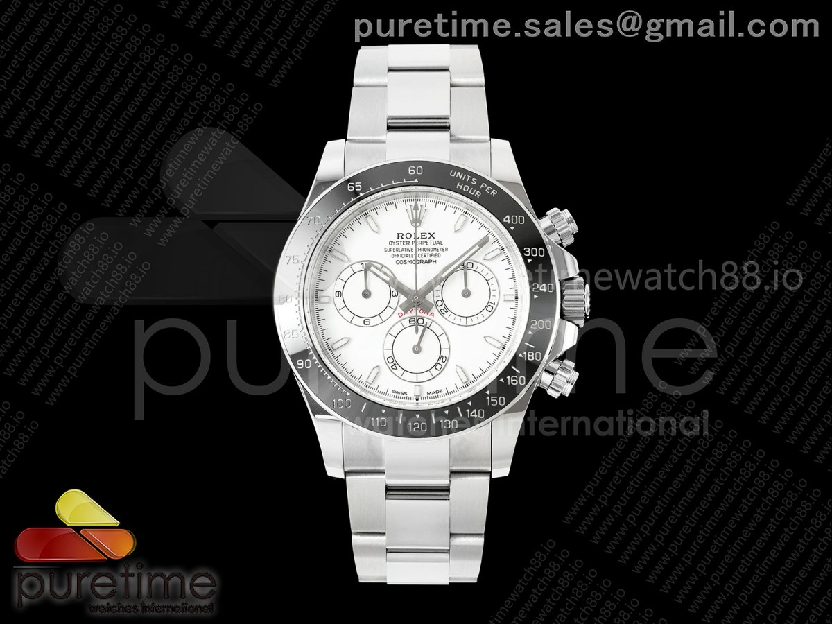 QF 롤렉스 2025데이토나 화이트다이얼 스틸브레이슬릿 프리스프렁 Daytona 126502 QF 1:1 Best Edition White Dial on SS Bracelet JH4131 (Free Sprung)