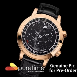 PPF 파텍필립 그랜드컴플리케이션 6102 로즈골드 블랙다이얼 블랙가죽스트랩  Grand Complications 6102 RG PPF 1:1 Best Edition Black Dial on Black Leather Strap SA240 Super Clone