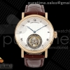 RMSF 브레게 클래식 뚜르비옹 로즈골드 화이트로만다이얼 브라운가죽스트랩  Classique Tourbillon RG RMS Best Edition White Roman Dial on Brown Leather Strap Style 1