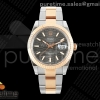 BJF 롤렉스 데이저스트41 로즈골드콤비 포금 그레이텍스쳐다이얼 스틸브레이슬릿 DateJust 41 126331 SS/RG Wrapped BJF 1:1 Best Edition 904L Steel Gray Textured Stick Dial on Oyster Bracelet SH3235