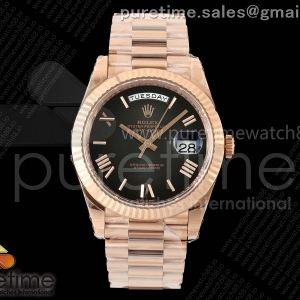 (NEW) VSF V2 롤렉스 데이데이트40 로즈골드 텅스텐(Cu-W) 그레이옴브레로만다이얼 스틸브레이슬릿 182g DayDate 40 228235 VSF 1:1 Best Edition Gray Ombre Roman Dial on President Bracelet VS3255 V2