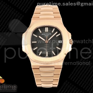 DDF 파텍필립 노틸러스 5711 로즈골드 텅스텐(Cu-W) 그레이다이얼 스틸브레이슬릿 DD330 Nautilus 5711 RG DDF 1:1 Best Edition Gray Dial on RG Bracelet DD330 Super Clone (Weighted)