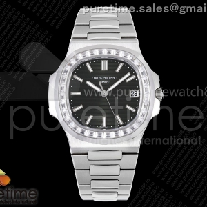 DDF 파텍필립 노틸러스 5711 다이아베젤 그린다이얼 스틸브레이슬릿 DD330 Nautilus 5711 DDF 1:1 Best Edition Green Dial Diamonds Bezel on SS Bracelet DD330 Super Clone