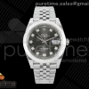 GOLD Maker 골드공장 롤렉스 데이저스트41 프리스프렁 그레이텐포인트다이얼 쥬빌레브레이슬릿 133g DateJust 41 126334 GOLD Maker 1:1 Best Edition Gray Diamonds Dial on Jubilee Bracelet JH3235 (Free Sprung)