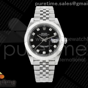 GOLD Maker 골드공장 롤렉스 데이저스트41 프리스프렁 블랙텐포인트다이얼 쥬빌레브레이슬릿133g DateJust 41 126334 GOLD Maker 1:1 Best Edition Black Diamonds Dial on Jubilee Bracelet JH3235 (Free Sprung)