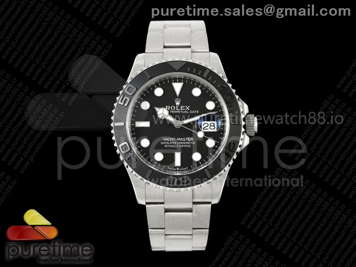 GOLD Maker 골드공장 롤렉스 요트마스터 티타늄 프리스프렁 블랙다이얼 티타늄브레이슬릿Yacht-Master 226627 Titanium GOLD Maker 1:1 Best Edition Black Dial on Titanium Bracelet JH3235 V18 (Free Sprung)