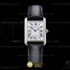 F1F 까르띠에 탱크머스트 라지 25.5미리 화이트다이얼 블랙가죽스트랩 Cartier Tank Must Large Blk-C SS/LE White F1F Sw Qtz