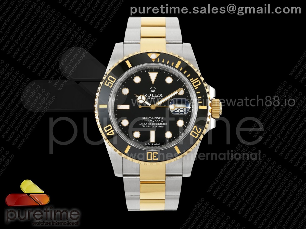 RCF 롤렉스 서브마리너 41미리 옐로우골드콤비 블랙다이얼 스틸브레이슬릿 175g Submariner 41mm 126613 LN SS/YG Black Ceramic RCF 1:1 Best Edition 904L SS Case and Bracelet VR3235 (Weighted)