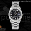 RGF 롤렉스 데이데이트40 텅스텐(Cu-W) 블랙바게트다이얼 스틸브레이슬릿 210g Day Date 40 SS RGF 1:1 Best Edition Black Stick Dial on President Bracelet VR3255