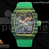 Umi Maker's V2 리차드밀 RM67-02 그린NPTP 브라질 그린스켈레톤다이얼 그린나일론스트랩  Umi Maker's RM67-02 Green NTPT Brazil Blue/Red/Green Skeleton Dial on Nylon strap CRMA7 Clone V2 CRMA7 Clone V2