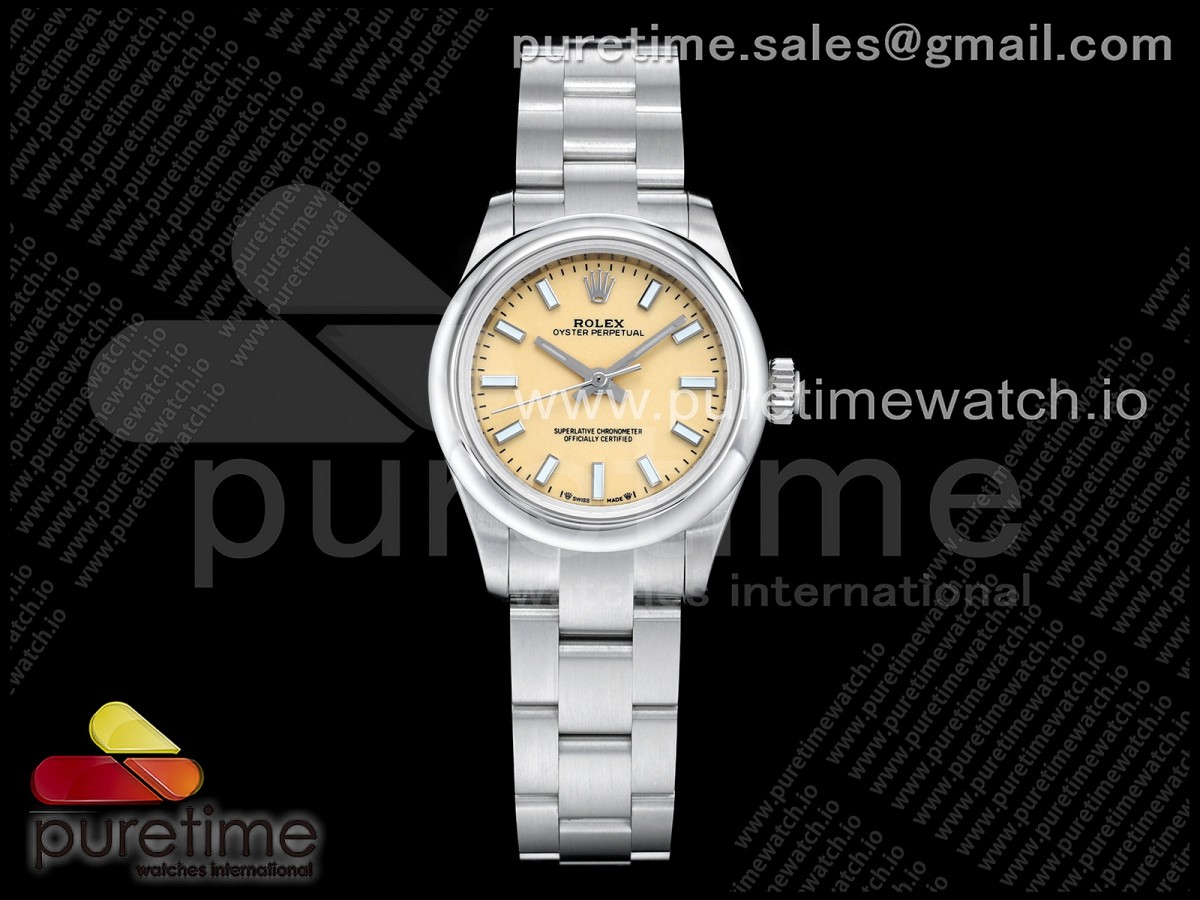 CSF 롤렉스 오이스터 퍼페츄얼28 옐로우다이얼 스틸브레이슬릿 Oyster Perpetual 276200 28mm CSF 1:1 Best Edition Yellow Dial A2232