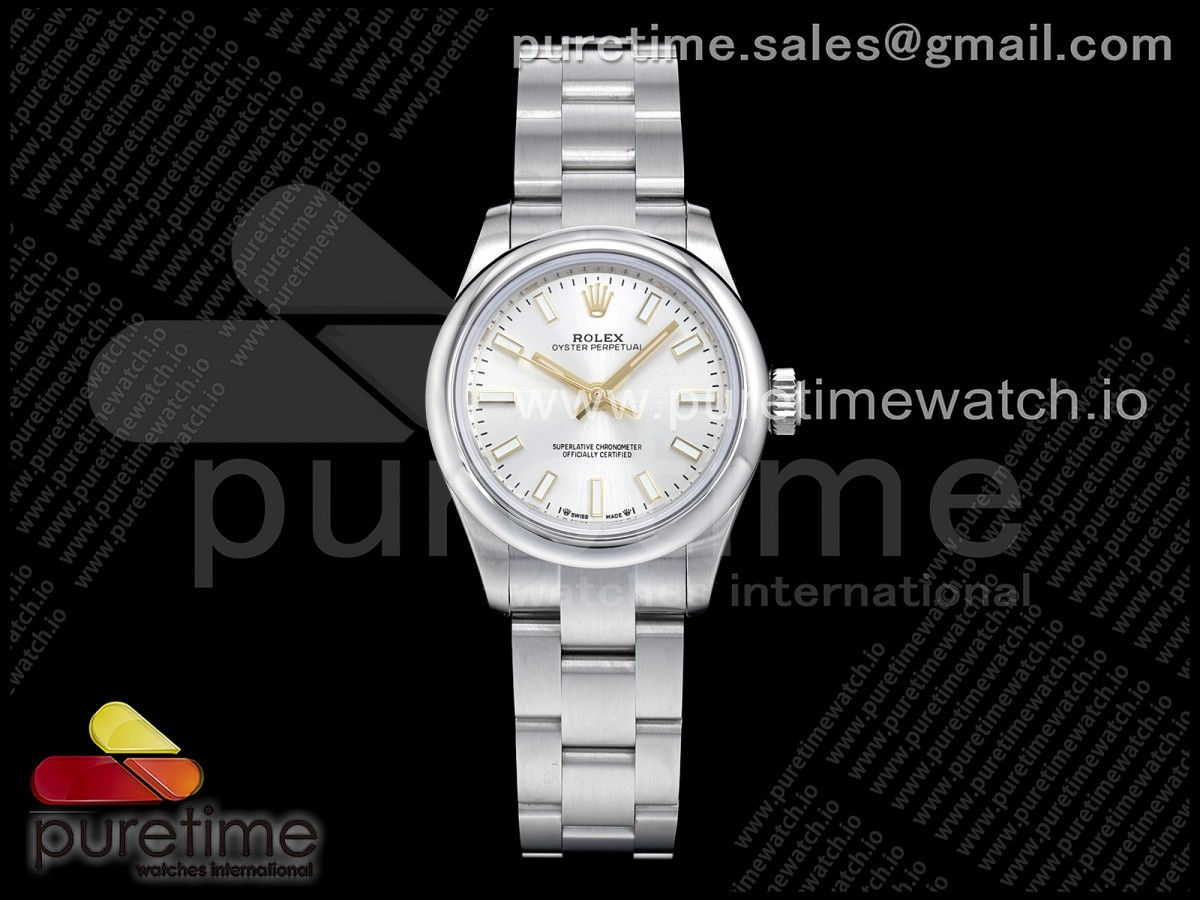 CSF 롤렉스 오이스터 퍼페츄얼28 실버다이얼 스틸브레이슬릿 Oyster Perpetual 276200 28mm CSF 1:1 Best Edition Silver Dial A2232
