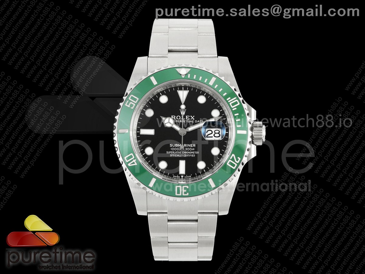 VF 롤렉스 신형서브마리너 41미리 그린인서트 블랙다이얼 스틸브레이슬릿 스벅 Submariner 41mm 126610 LV Kermit VF 1:1 Best Edition 904L SS Case and Bracelet DD3235