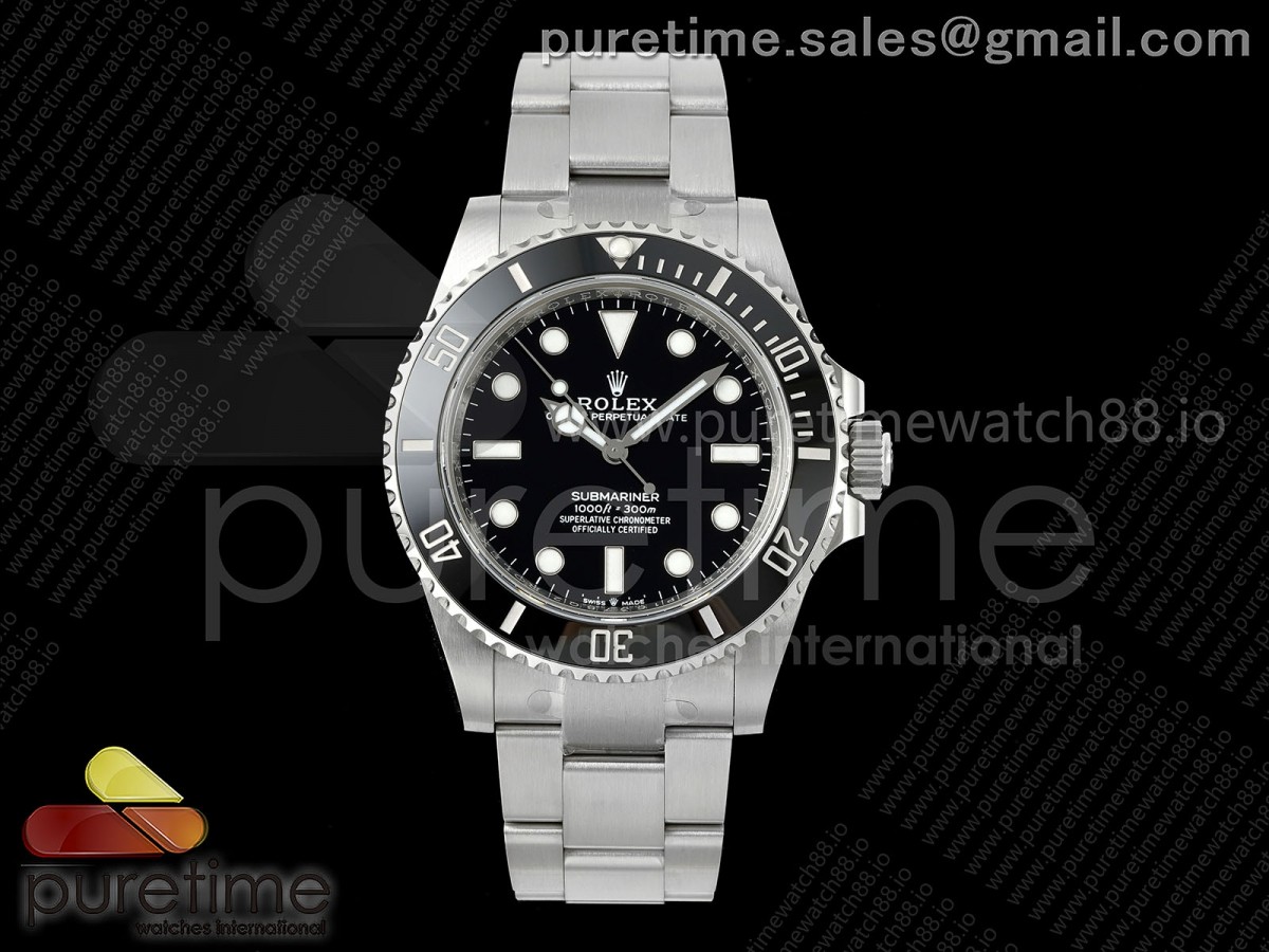 RICH V2 롤렉스 서브마리너 41미리 논데이트 블랙다이얼 스틸브레이슬릿 프리스프렁 Submariner 41mm 124060 No Date RICH 1:1 Best Edition 904L SS Case and Bracelet JH3230 V2 (Free Sprung)